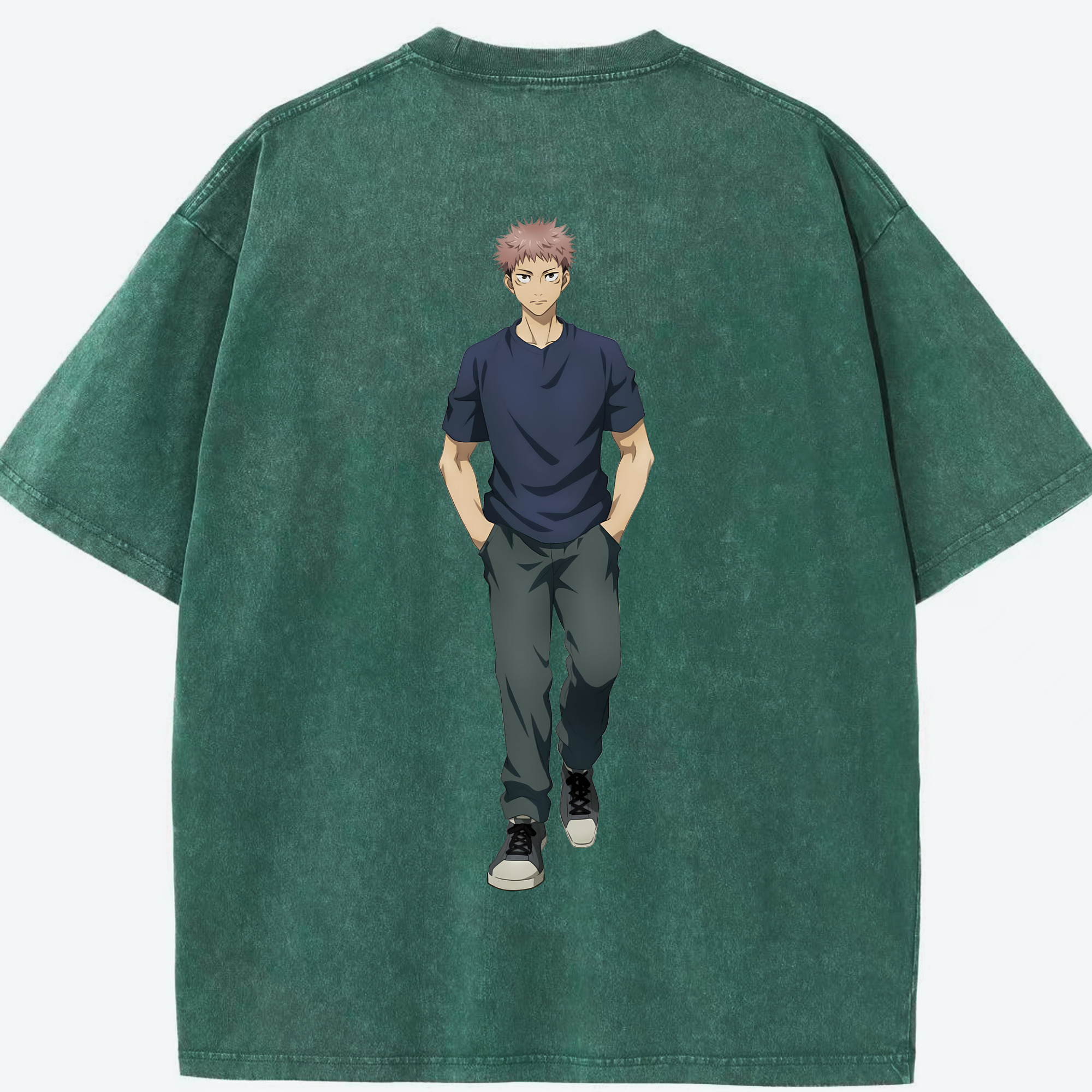 （画像用） 呪術廻戦 Jujutsu Kaisen 綿100% ヴィンテージ風 半袖Tシャツ（背面プリント）